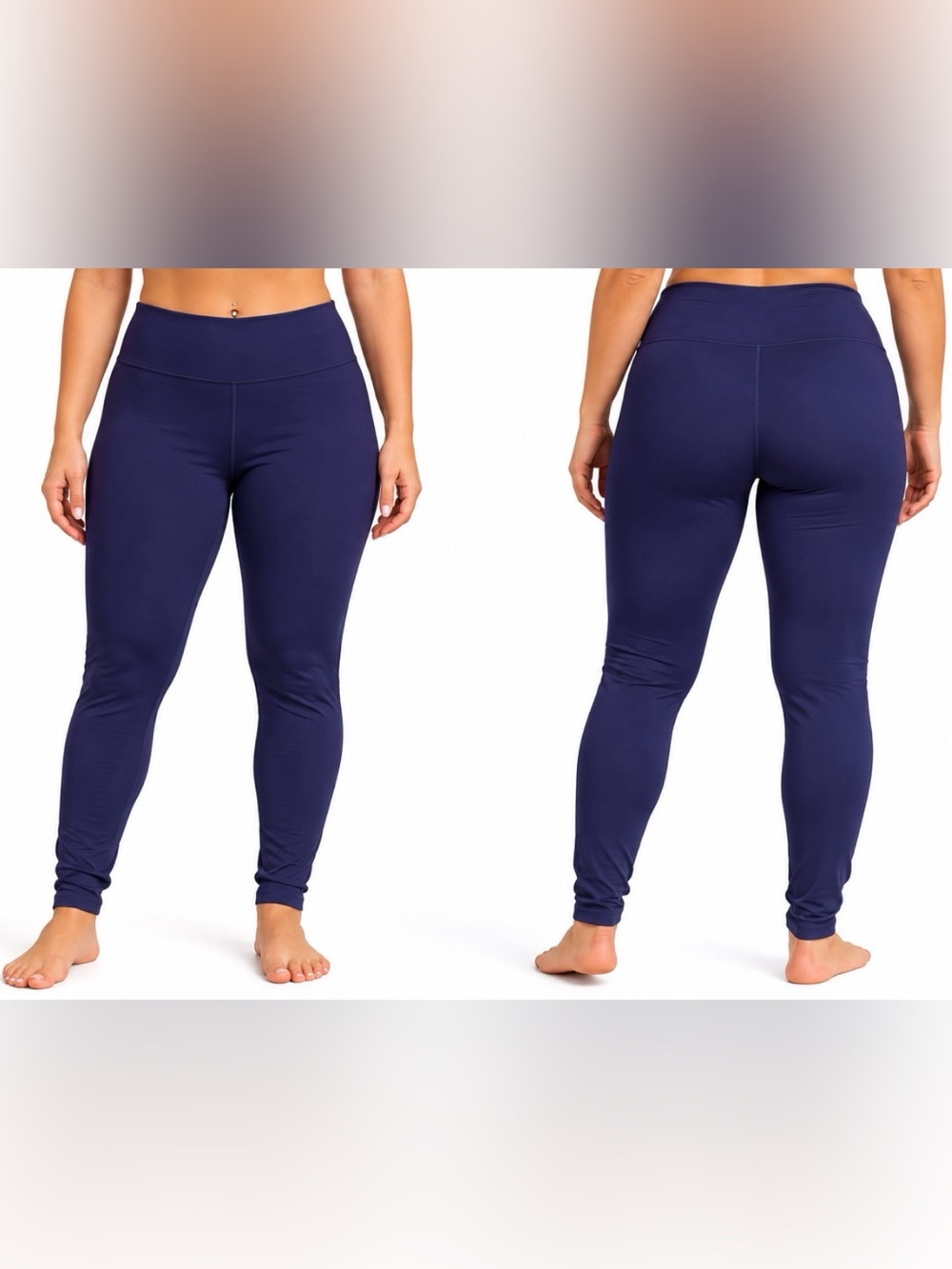 Spalding Purple High-Rise Athletic Gym Sporty Leggings Size XXL
